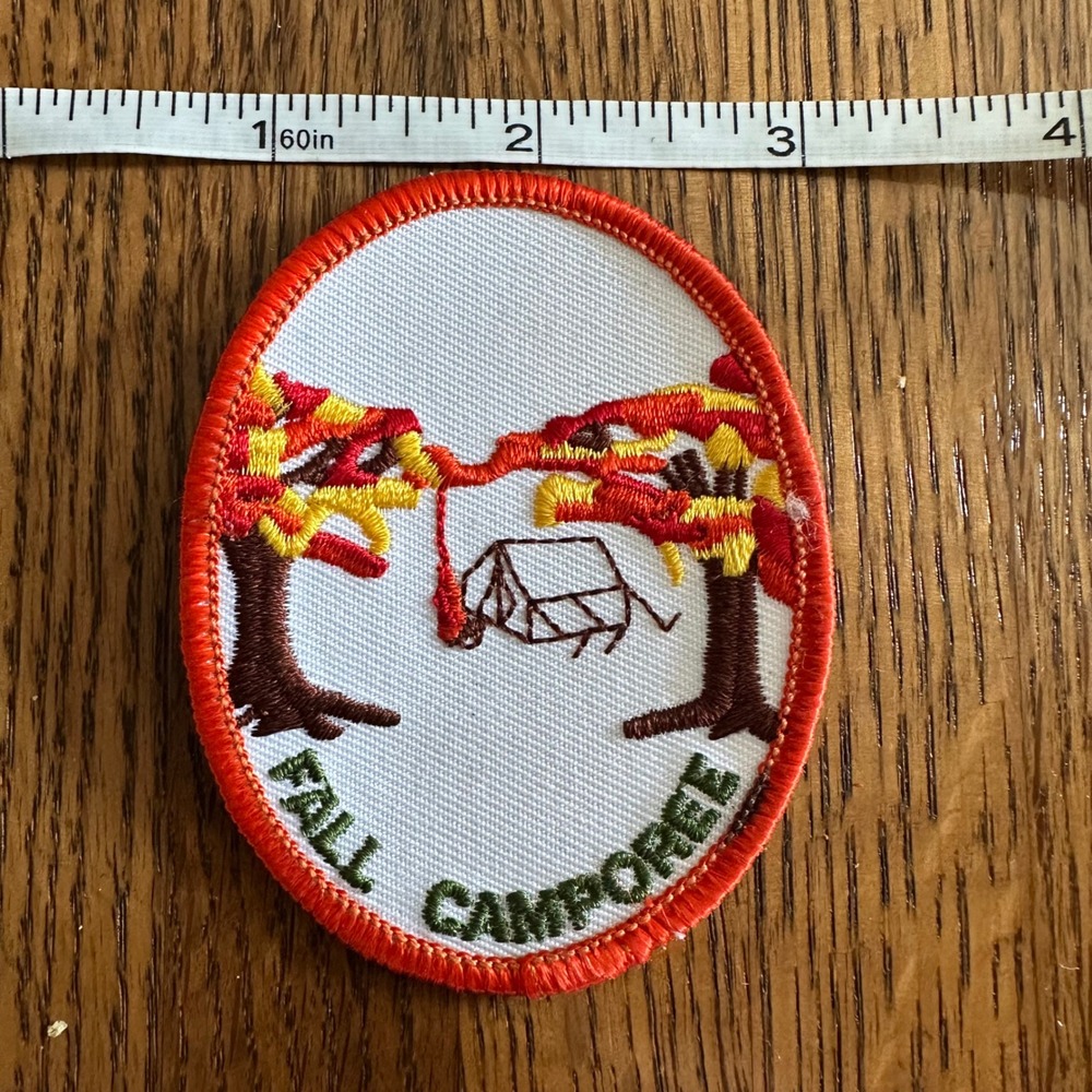Unbranded Fall‎ Camporee Patch Unisex OS Orange Good Embroidered Scout Camping